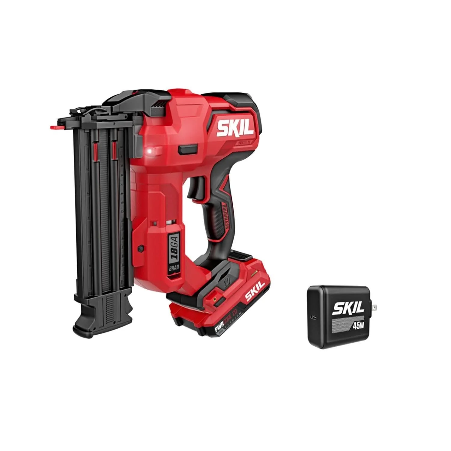 SKIL NA1800B-10 SKIL NA1800B-10 PWR CORE 20 Brushless 20V 18Ga Brad Nailer Kit - Image 2