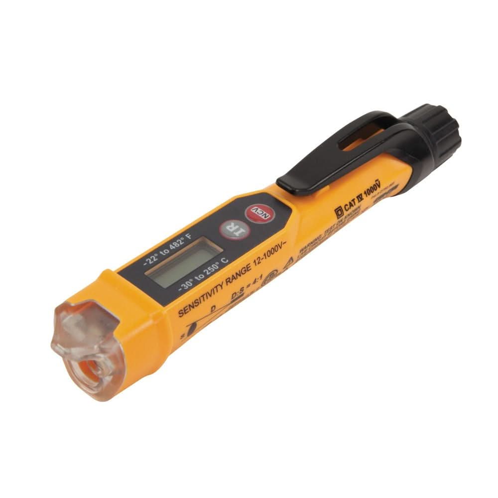 Klein Tools NCVT-4IR Non-Contact Voltage Tester Pen, 12-1000 AC V with Infrared Thermometer - Image 1