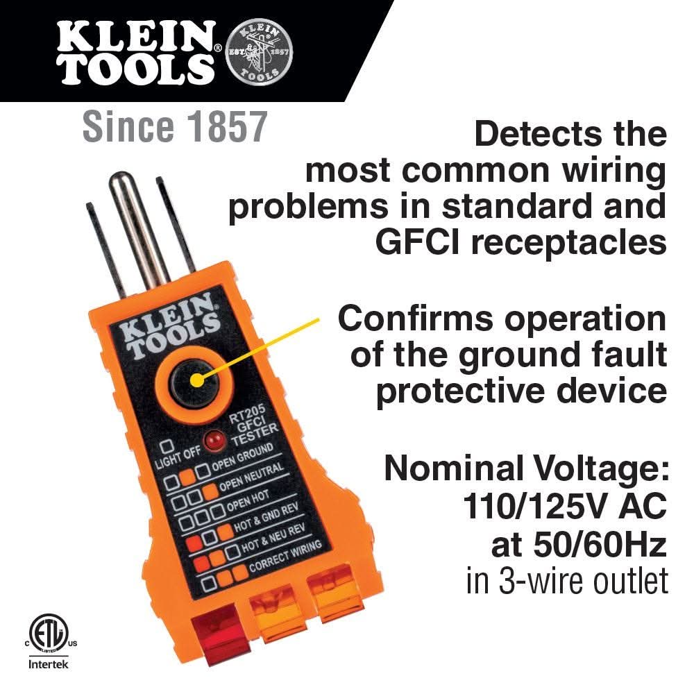 Klein Tools NCVT1PKIT Non-Contact Voltage & GFCI Receptacle Test Kit - Image 3