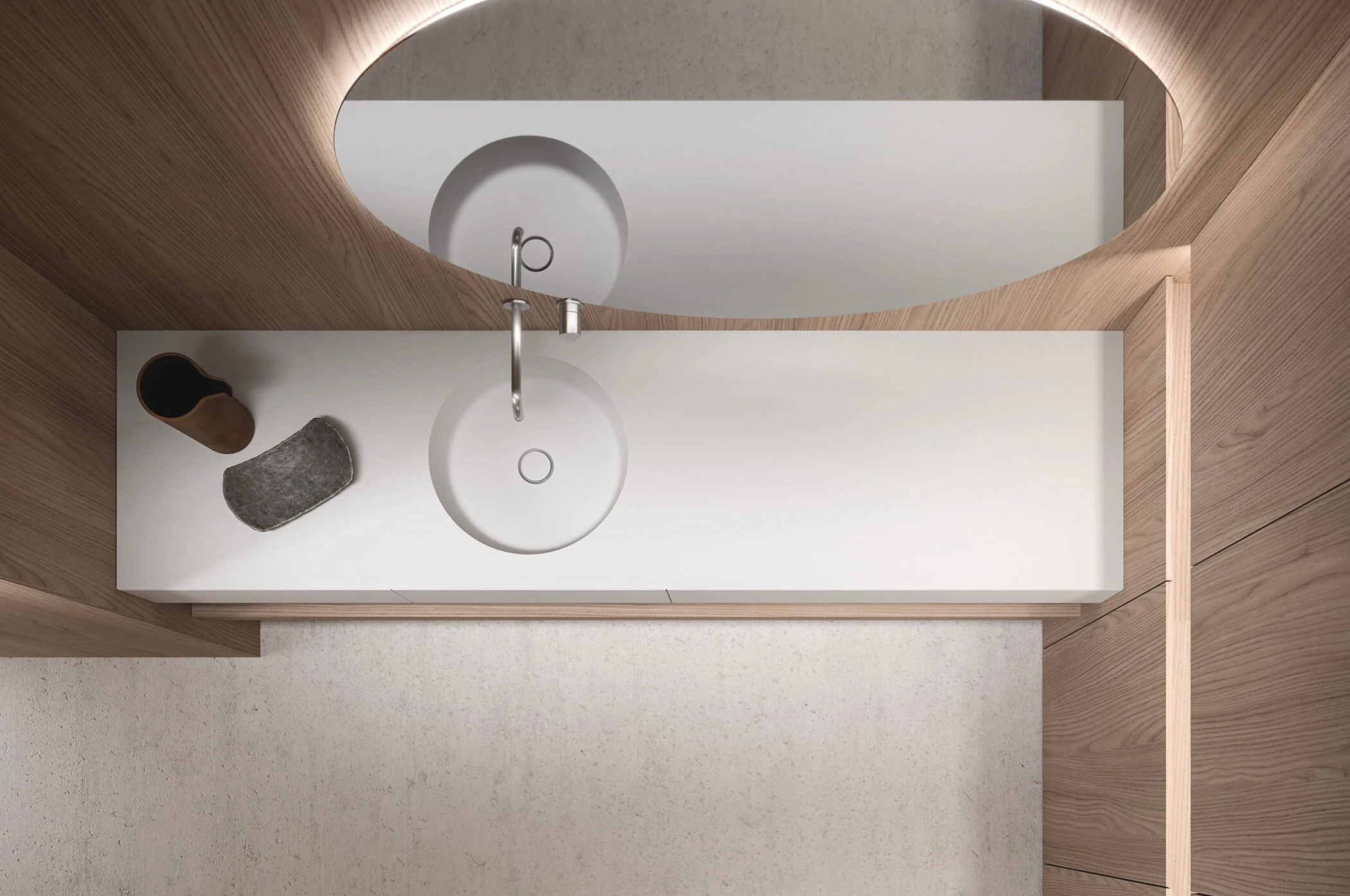 AZUMA 23.03 l washbasin & mirror by NOORTH - Image 2