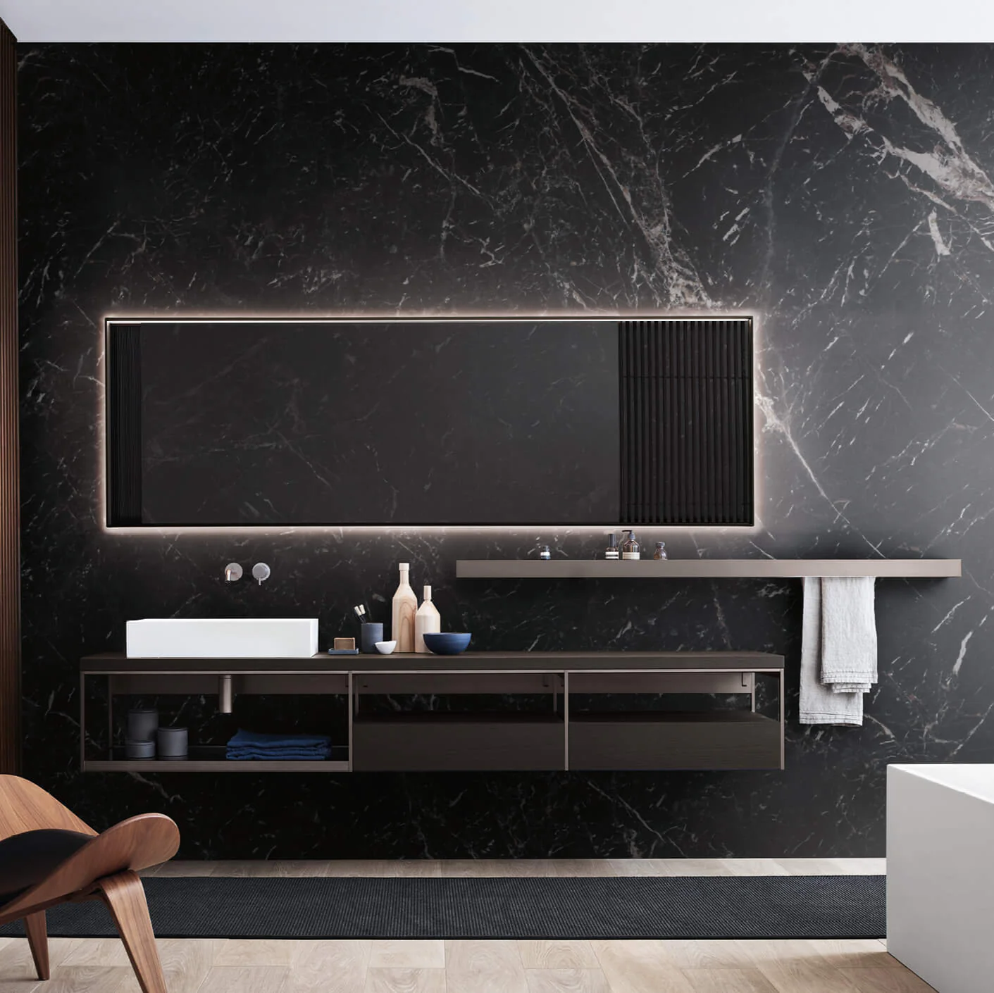 FJORD 19.01 l washbasin & mirror by NOORTH