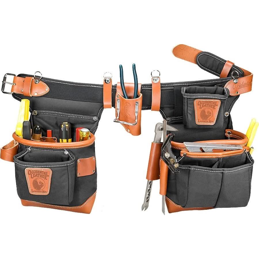Occidental 9850Lh Adjust-To-Fit Fat Lip Tool Bag Set - Black - Left Handed - Image 1