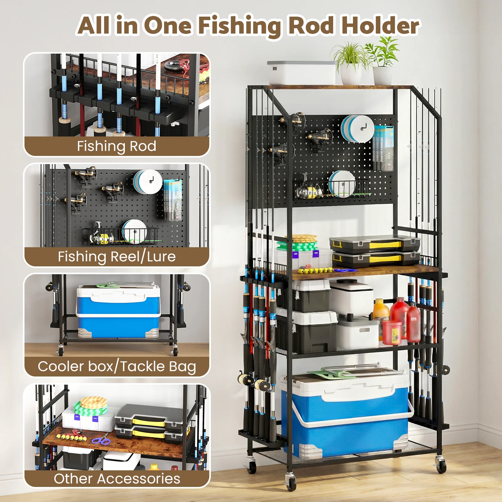 Advwin 4-Tier Heavy Duty Fishing Rod Holders - Image 3