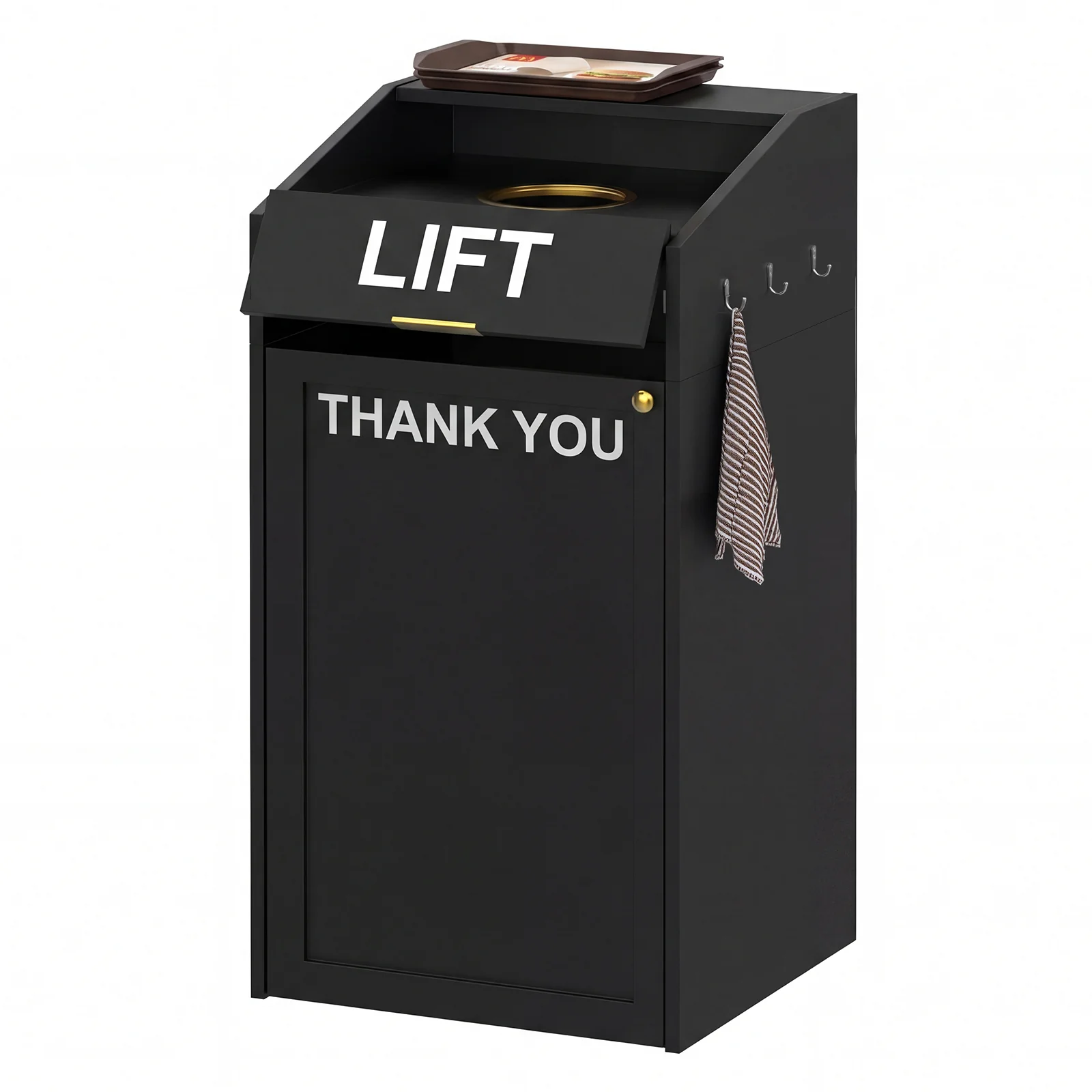 Advwin 40 Gal Commercial Trash Can Cabinet w/ Tray Holder - Image 1