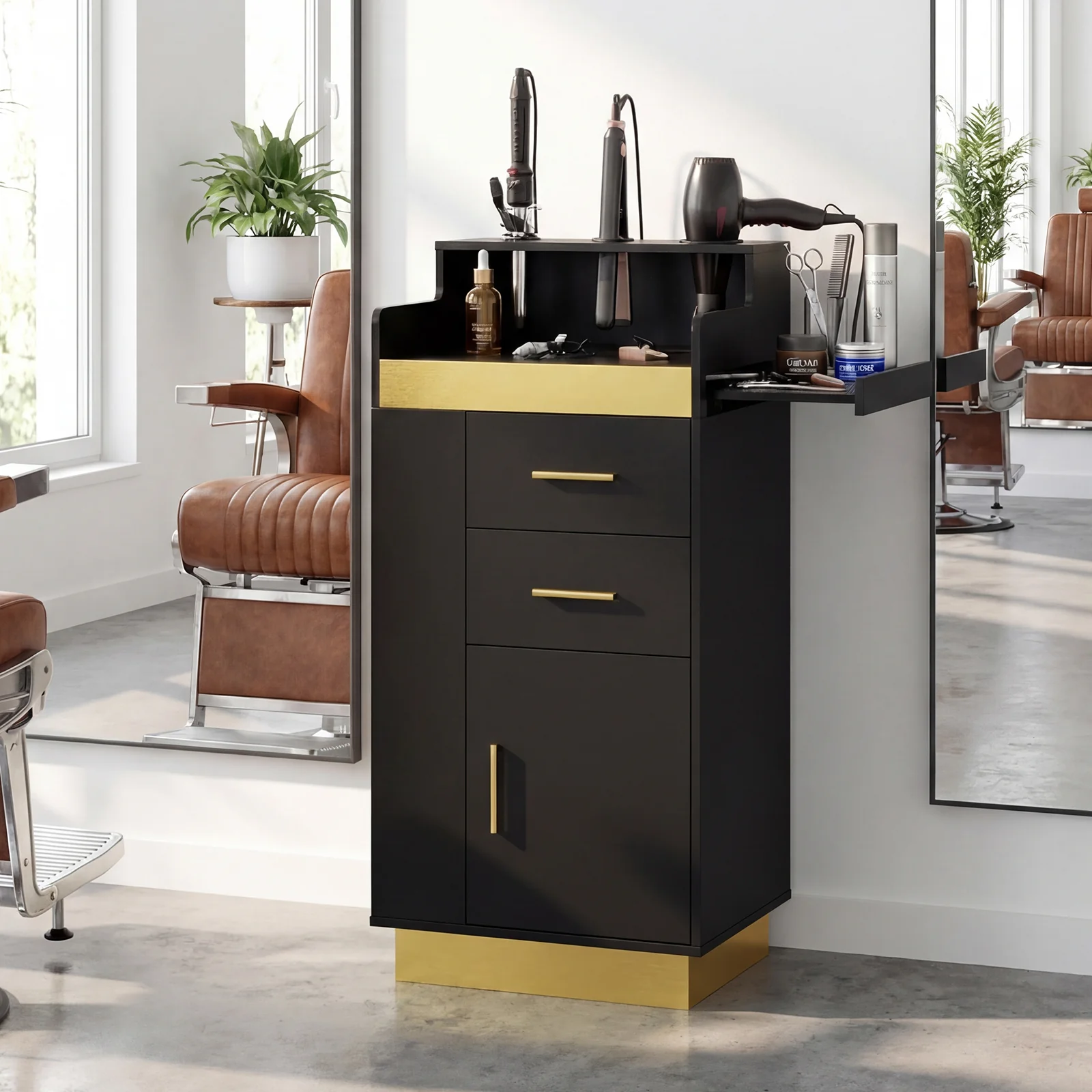 Advwin Barber Station with 3 Hot Tools Holders - Image 1