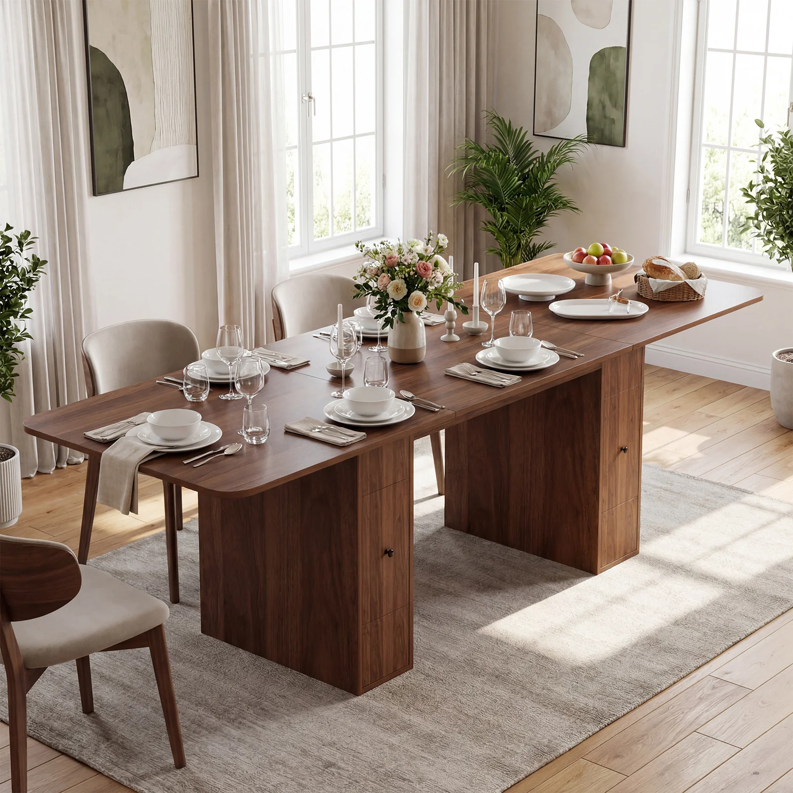Advwin Extendable Dining Table for 6-10 People - Image 1