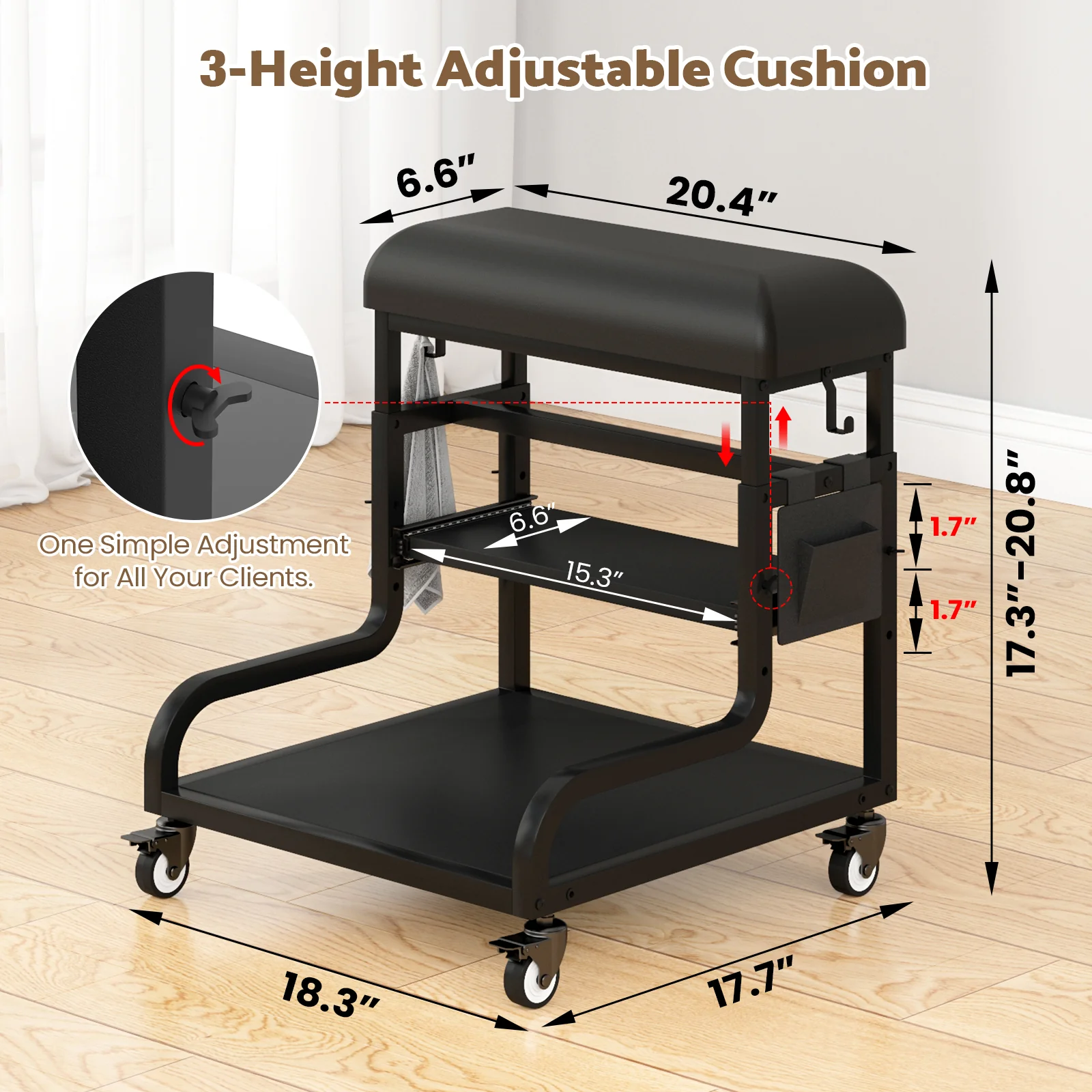 Advwin Pedicure Cart Foot Bath Trolley - Image 2