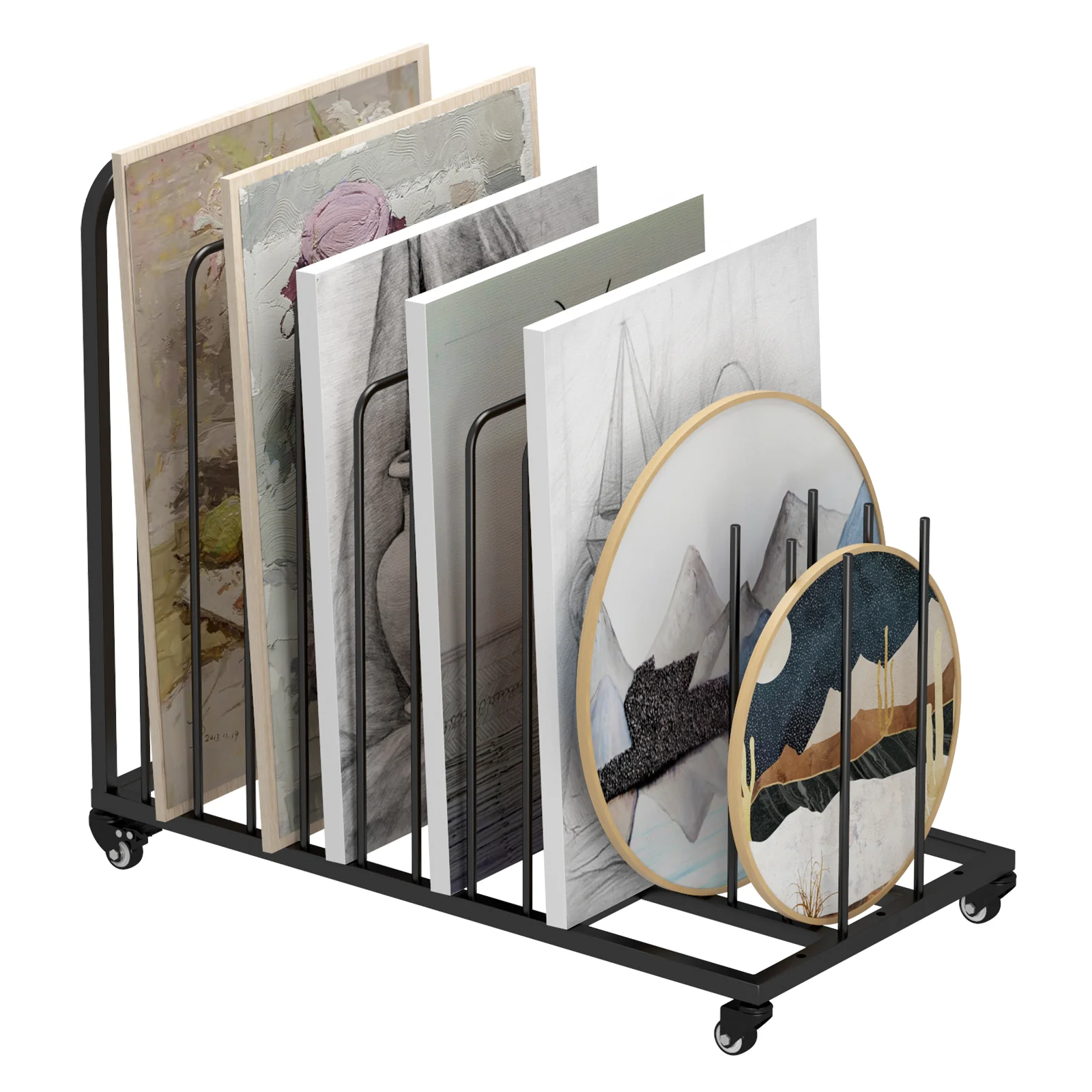 Advwin Art Storage Rack with Wheels