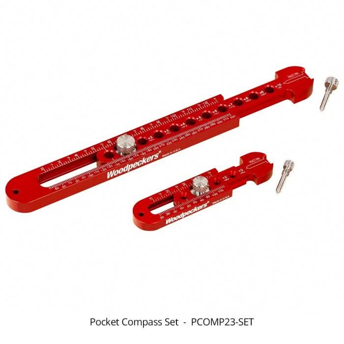 Woodpeckers PCOMPXL24 Pocket Compass, 2" - 21" Range - Image 2