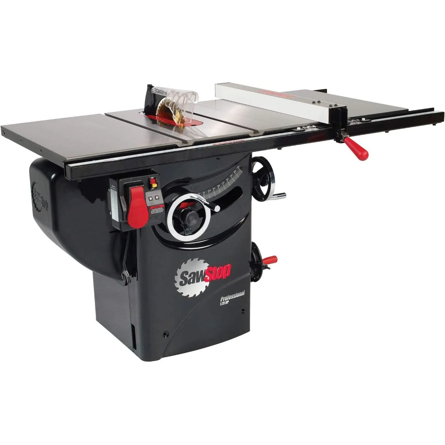 SawStop PCS175-PFA30 110V Single Phase 1.75-HP 14-Amp 10" Professional Cabinet Saw with 30" Fence System - Image 1