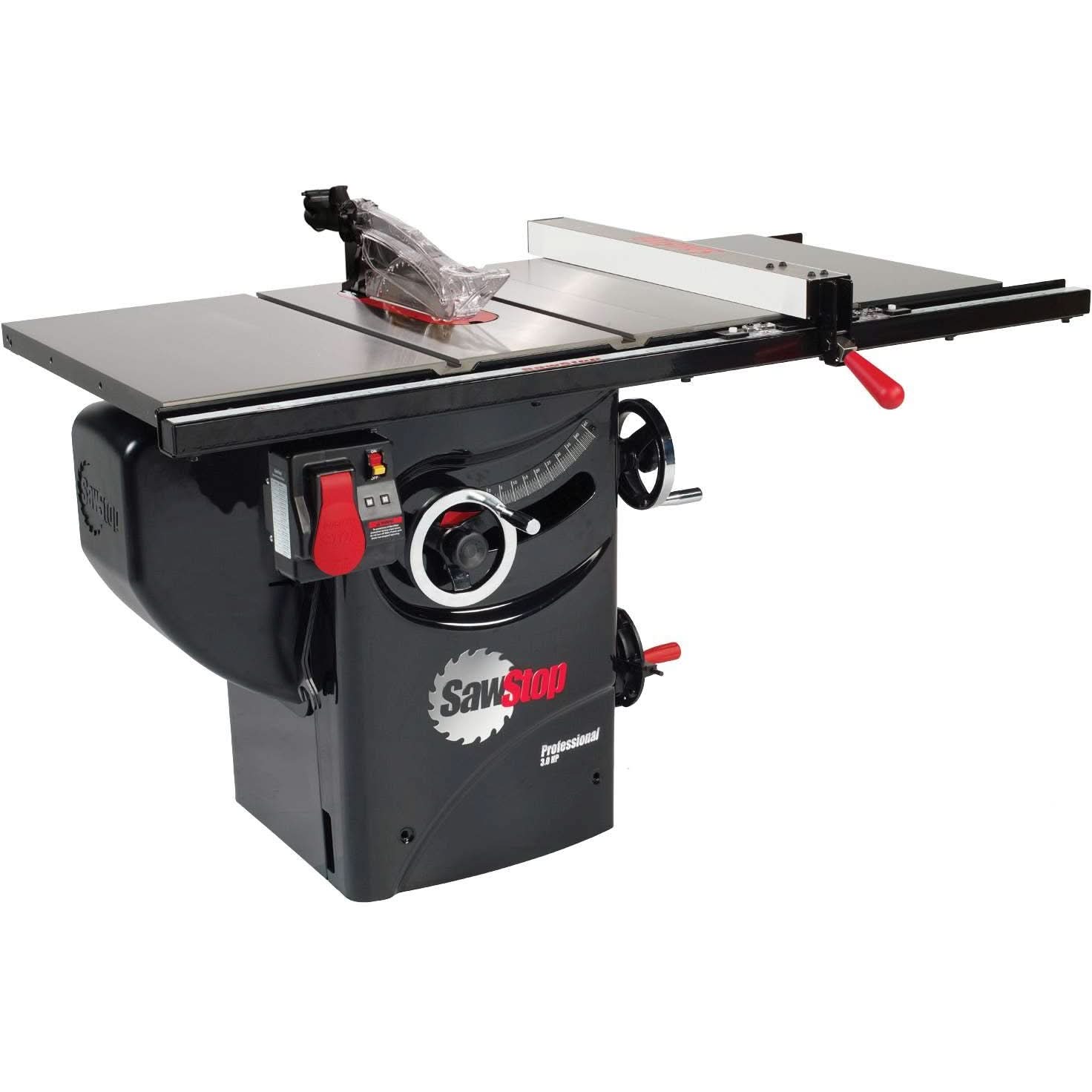 SawStop PCS31230-PFA30 220V Single Phase 3-HP 13-Amp 10" Professional Cabinet Saw with 30" Fence System - Image 1
