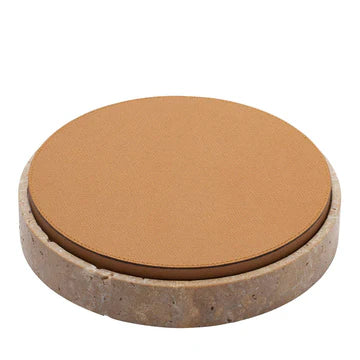 GIOBAGNARA | GIZA LEATHER & MARBLE ROUND BOX #8 | $855.00 - Image 1