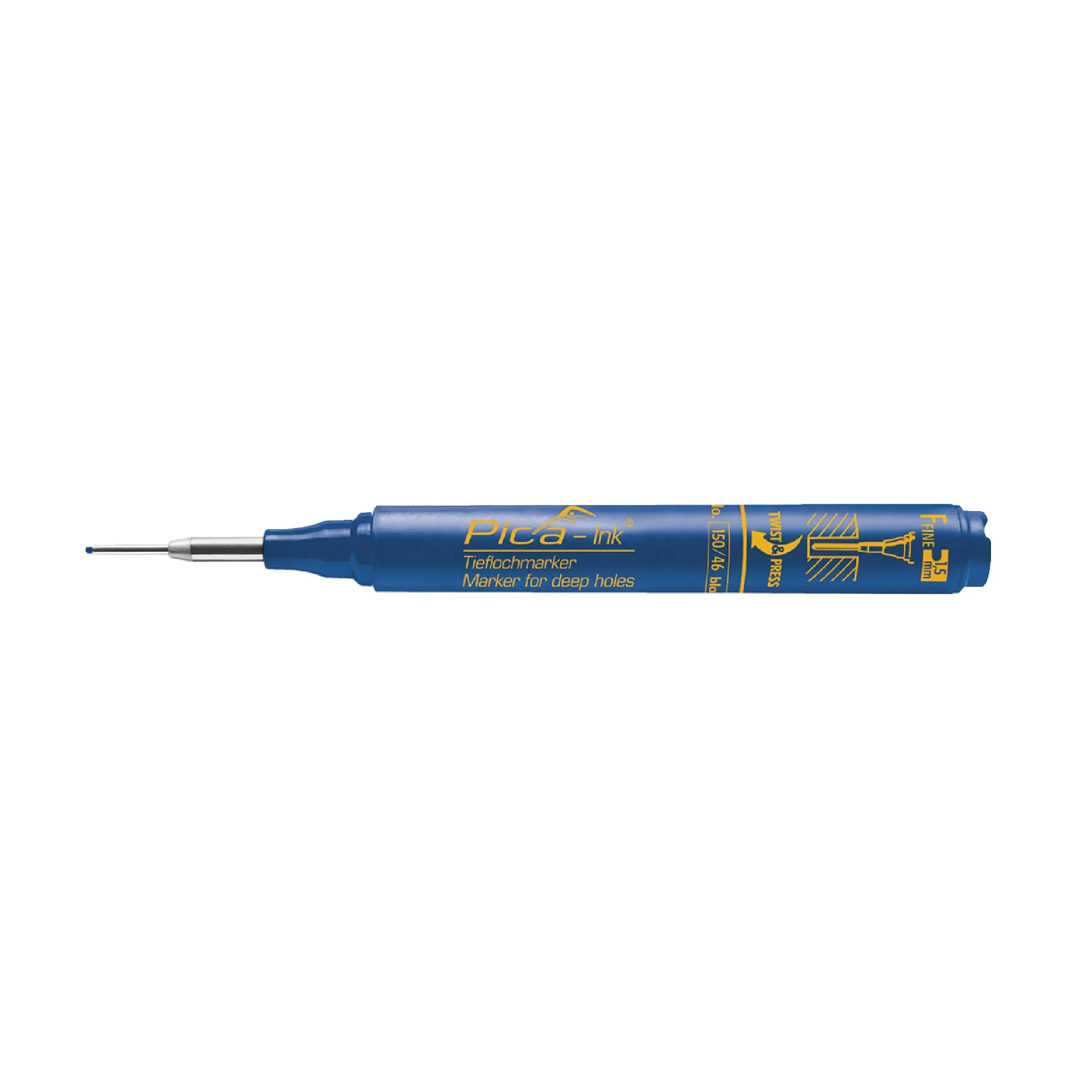Pica 150/41/SB Blue Ink Marker For Deep Hole w/ Quiver Holder, 1-Pack - Image 3