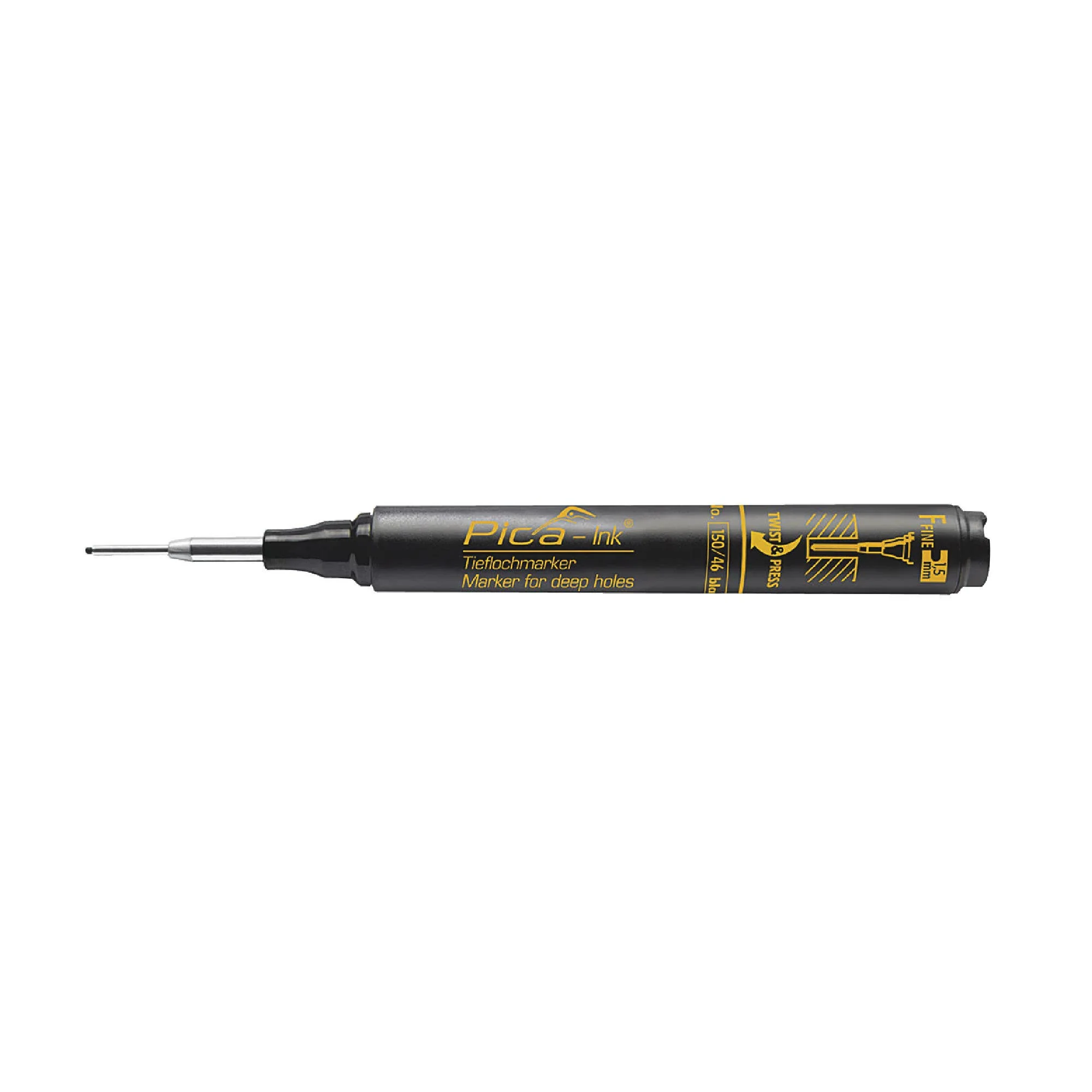 Pica 150/46/SB Black Ink Marker For Deep Hole, 1-Pack - Image 2