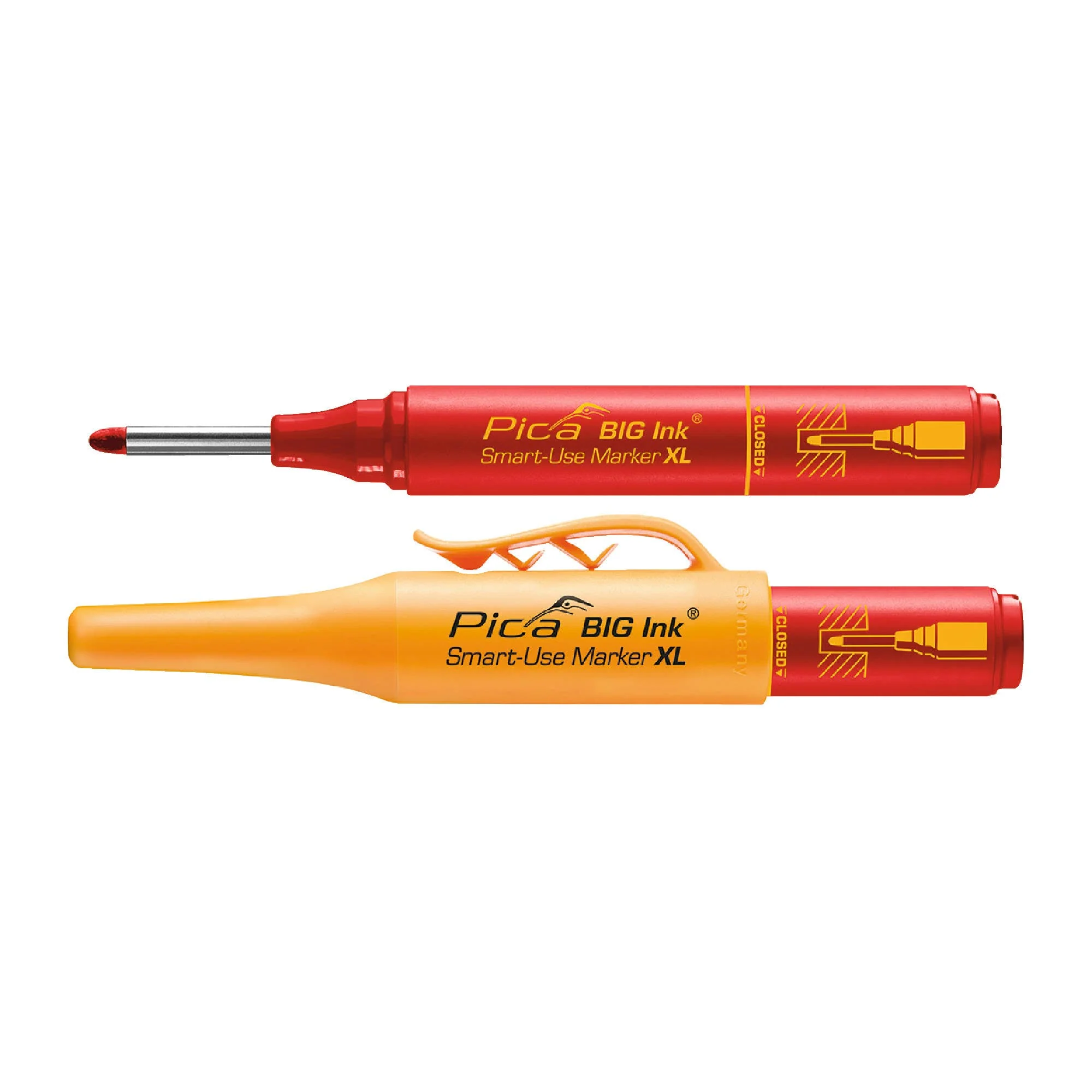 Pica 170/40/SB Red Ink Marker For Deep Hole w/ Quiver Holder, 1-Pack - Image 3