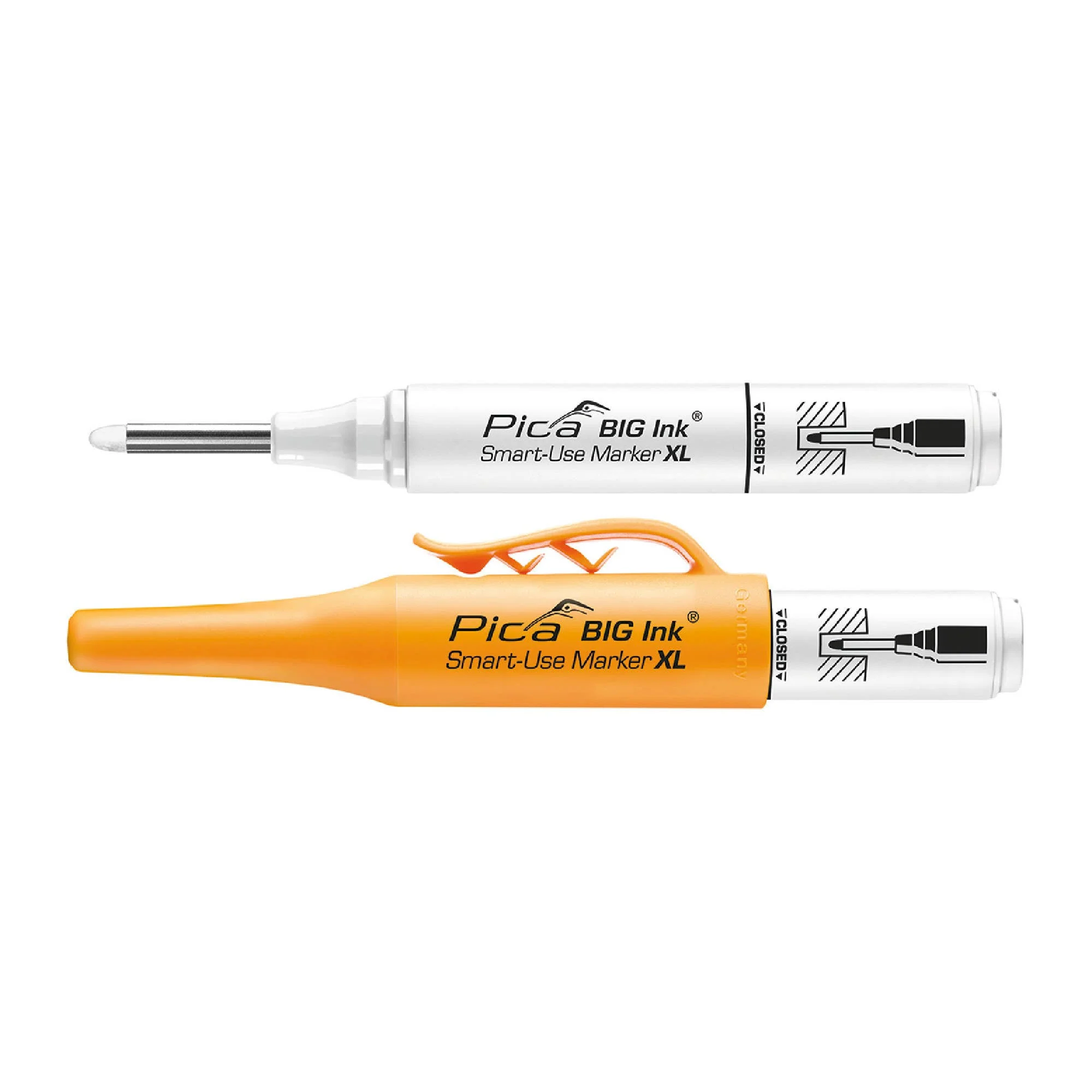 Pica 170/52/SB White Ink Marker For Deep Hole w/ Quiver Holder, 1-Pack - Image 3
