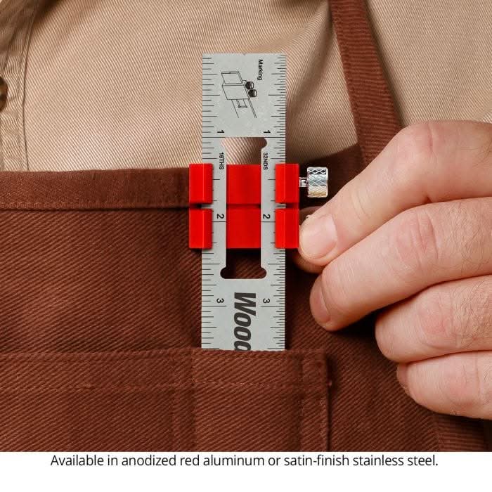 Woodpeckers PPRRI-AI 3-Piece Aluminum Paolini Pocket Rule Set w/ PPR Rack-It, Inch - Image 3