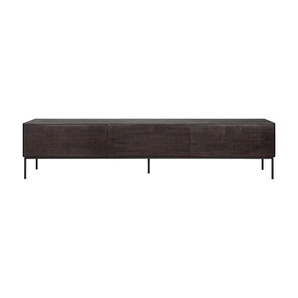 ETHNICRAFT GROOVES TV CUPBOARD – TEAK OFF BLACK| ,999.00 – ,069.00