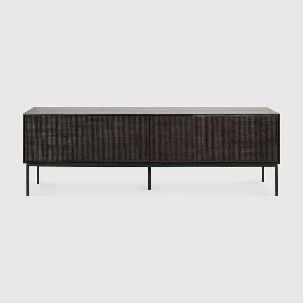 ETHNICRAFT GROOVES TV CUPBOARD - TEAK OFF BLACK| $2,999.00 - $4,069.00 - Image 2