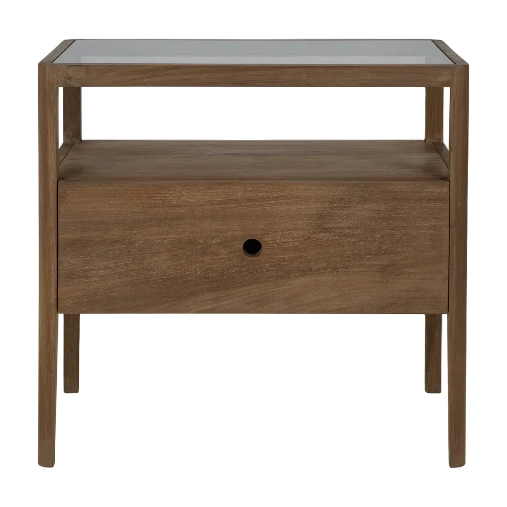 ETHNICRAFT SPINDLE BEDSIDE TABLE – RECLAIMED TEAK | 9.00