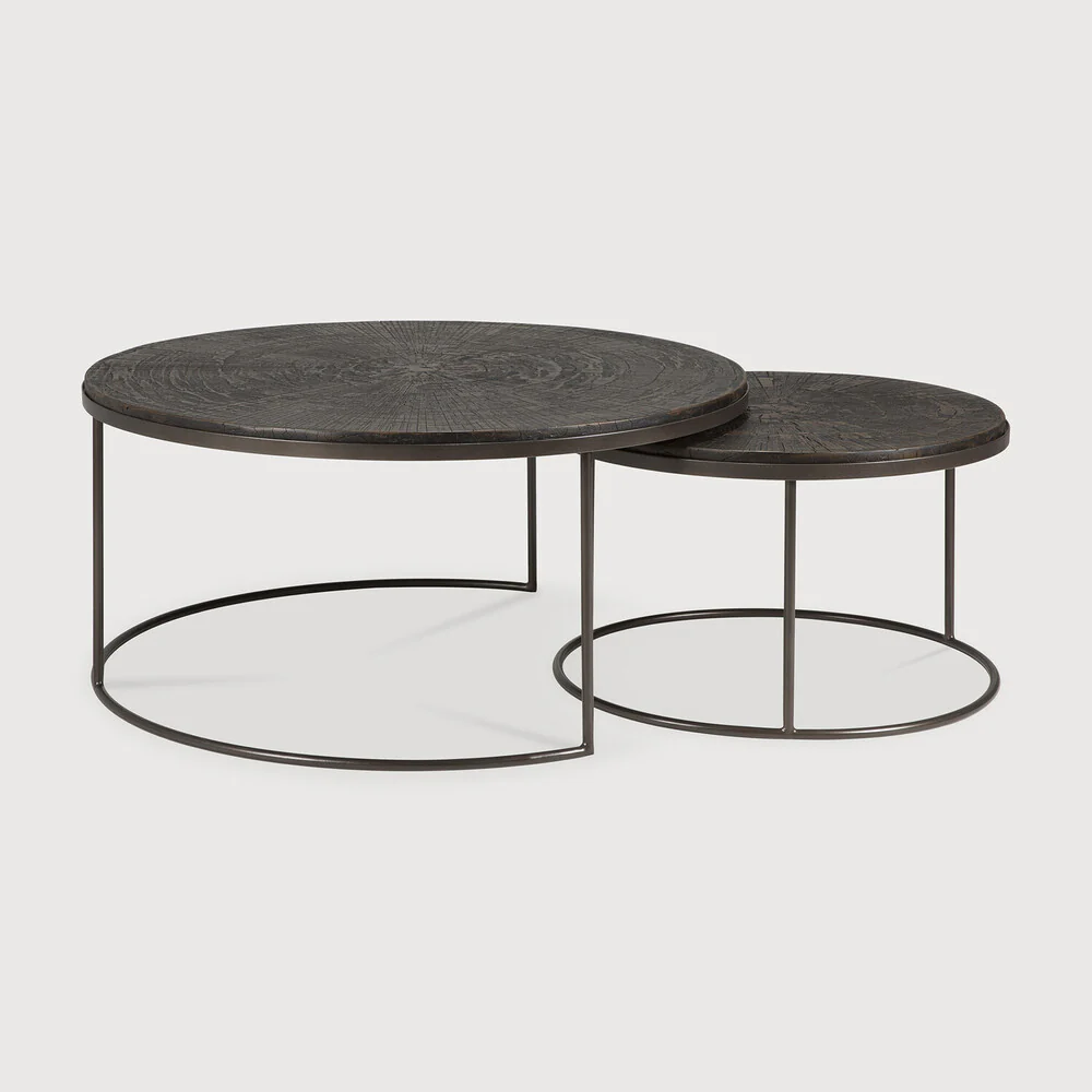 ETHNICRAFT NESTING COFFEE TABLE SET - RAY UMBERS | $2,119.00 - Image 2