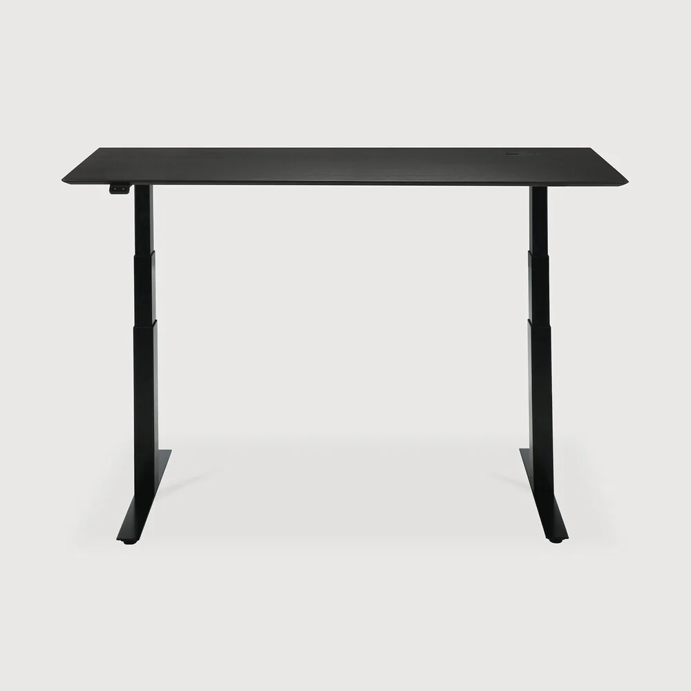 ETHNICRAFT BOK ADJUSTABLE DESK - OAK BLACK WITH BLACK BASE | $2,358.00 - $2,718.00 - Image 3