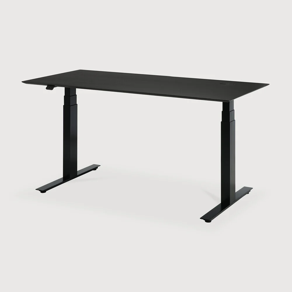 ETHNICRAFT BOK ADJUSTABLE DESK - OAK BLACK WITH BLACK BASE | $2,358.00 - $2,718.00 - Image 2