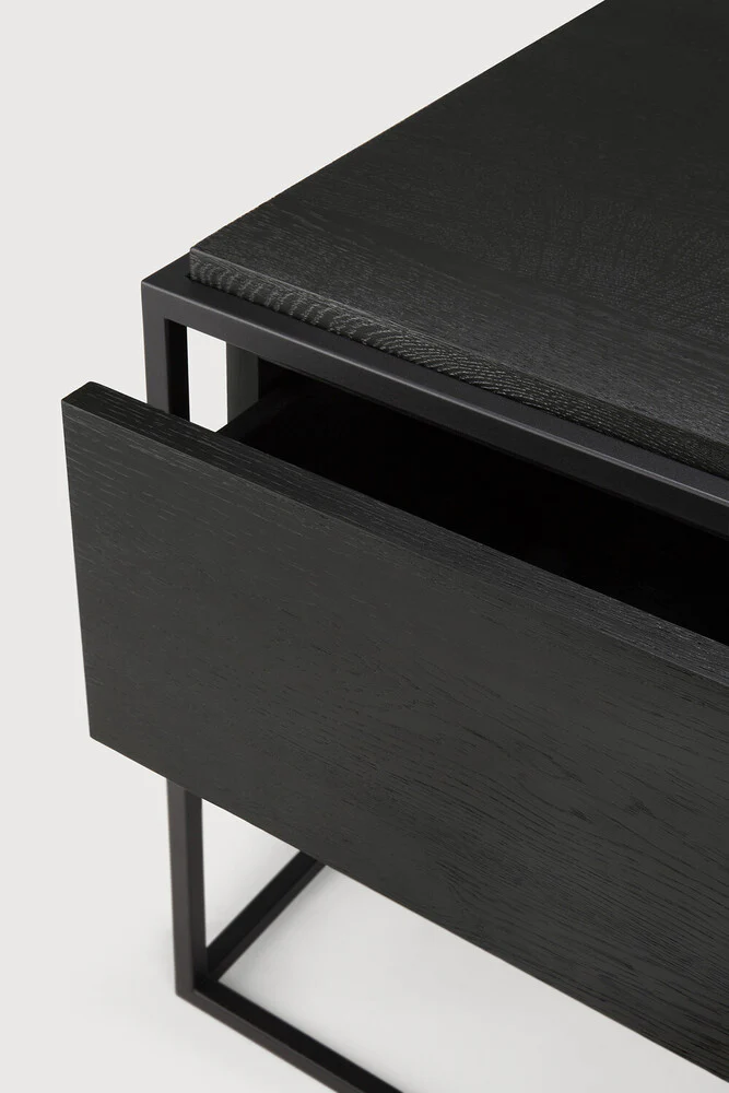 ETHNICRAFT MONOLIT BEDSIDE TABLE - OAK BLACK | $929.00 - Image 3