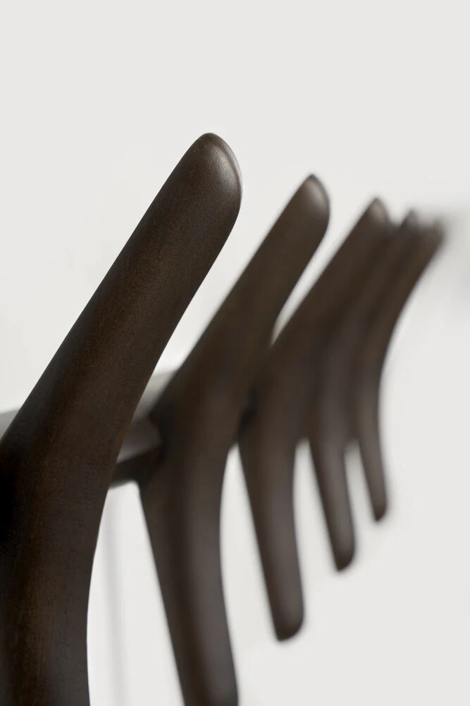 ETHNICRAFT PI WALL COAT RACK - MAHOGANY DARK BROWN | $179.00 - Image 3