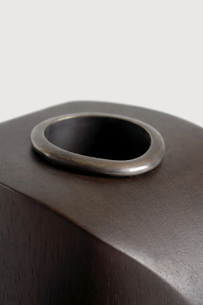 ETHNICRAFT PI CANDLE HOLDERS - MAHOGANY DARK BROWN | $179.00 - Image 3