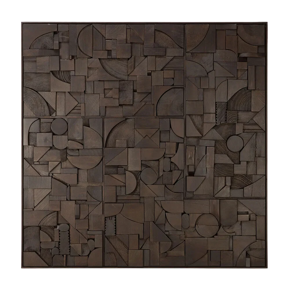 ETHNICRAFT BRICKS SQUARE WALL ART - DARK BROWN | $939.00 - Image 1