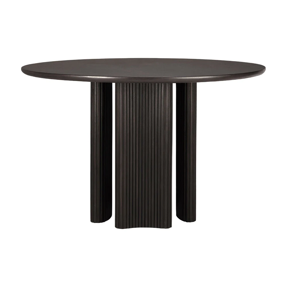 ETHNICRAFT ROLLER MAX ROUND DINING TABLE – MAHOGANY DARK BROWN | ,619.00