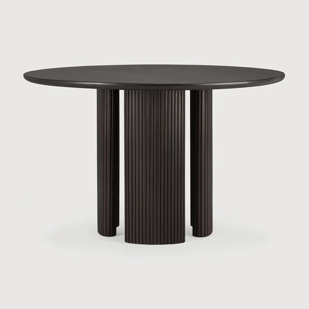 ETHNICRAFT ROLLER MAX ROUND DINING TABLE - MAHOGANY DARK BROWN | $3,619.00 - Image 2