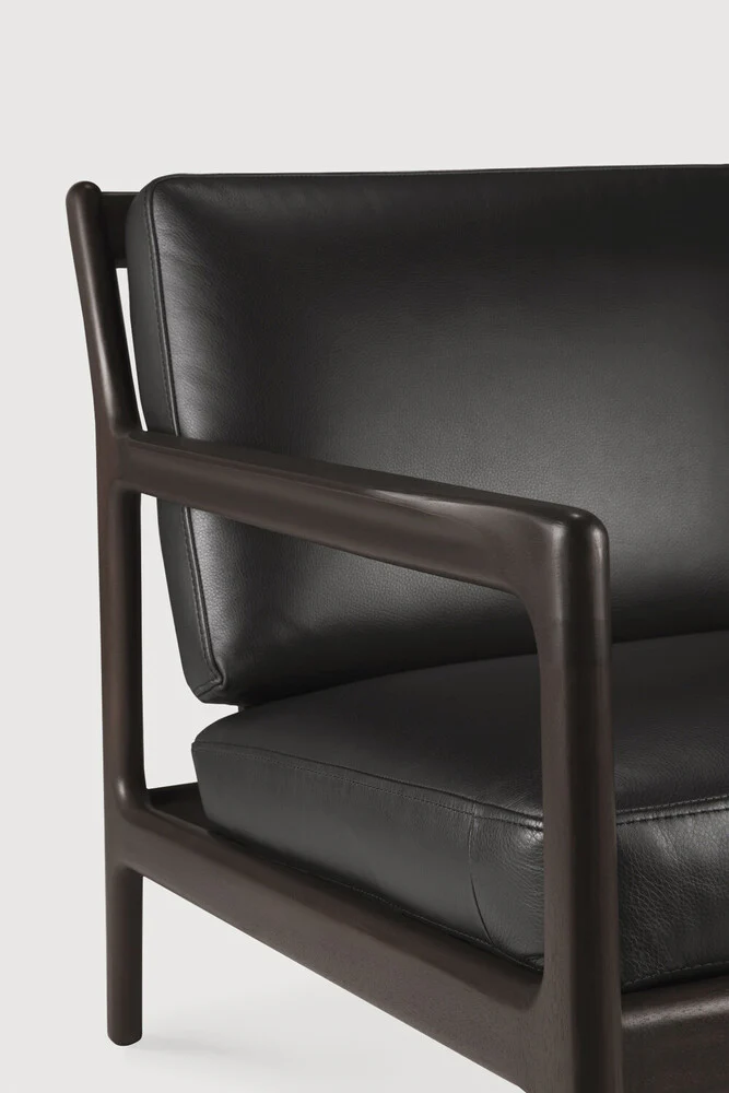 ETHNICRAFT JACK LOUNGE CHAIR - CARBONE LEATHER | $2,478.00 - Image 3