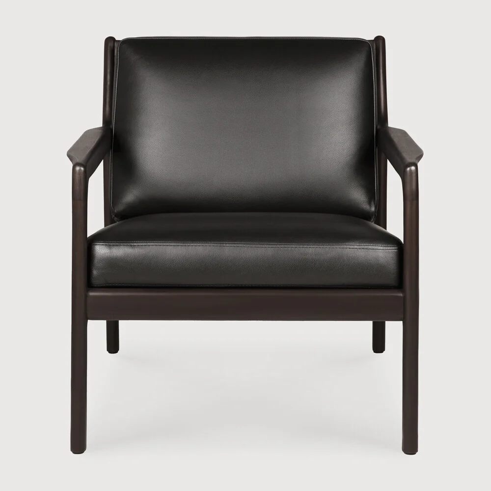 ETHNICRAFT JACK LOUNGE CHAIR - CARBONE LEATHER | $2,478.00 - Image 2