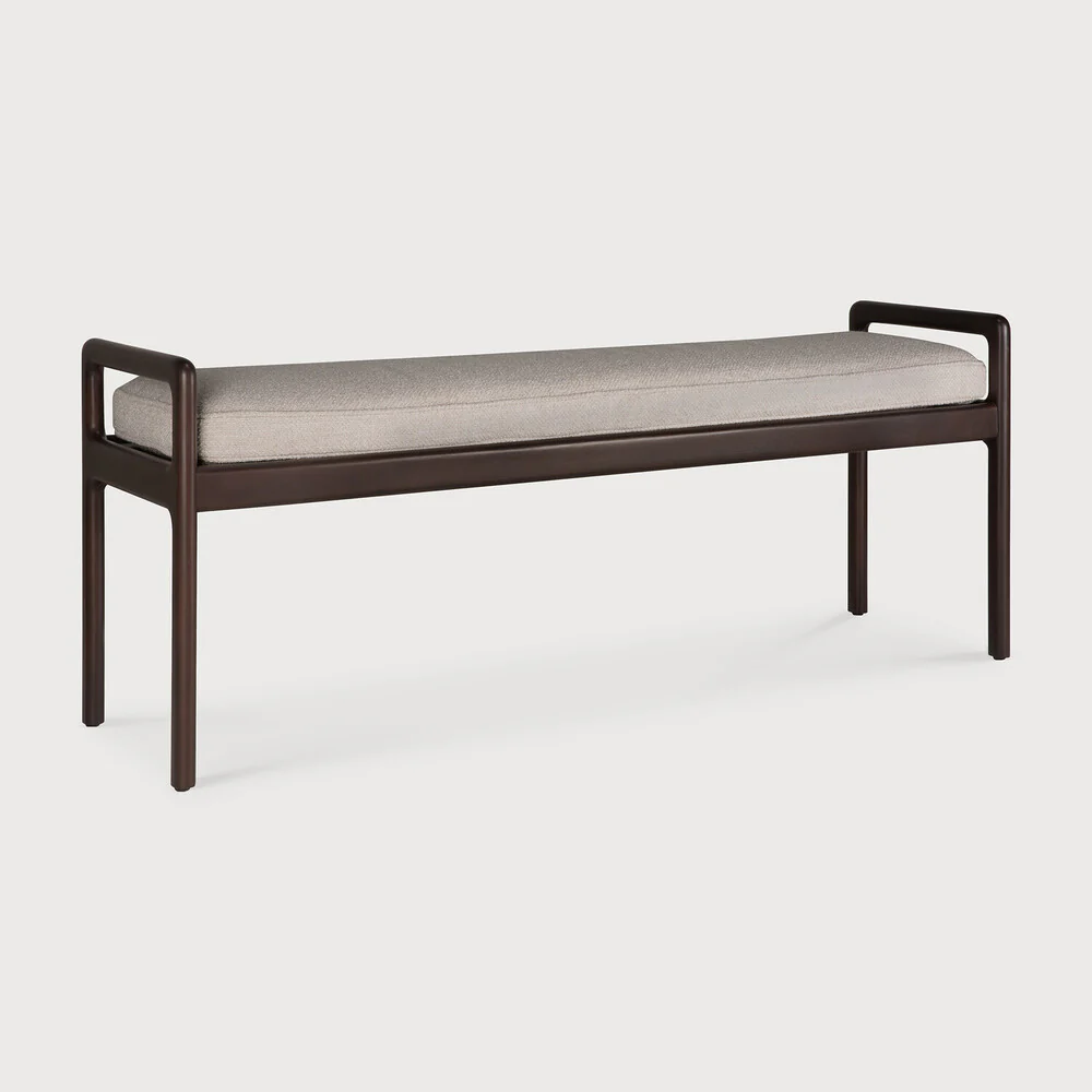 ETHNICRAFT JACK BENCH - MAHOGANY DARK BROWN - IVORY | $1,538.00 - Image 2