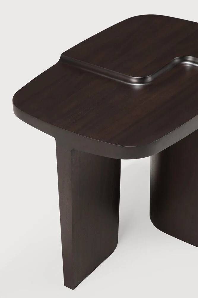 ETHNICRAFT BRUTALIST SIDE TABLE - MAHOGANY ROSE BROWN | $789.00 - Image 2