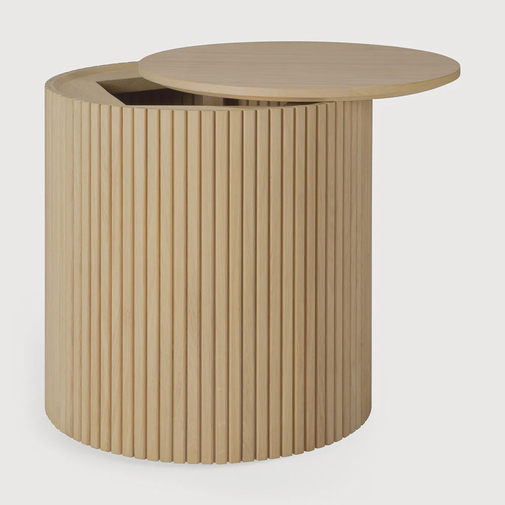 ETHNICRAFT ROLLER MAX SIDE TABLE - OAK | $699.00 - Image 2
