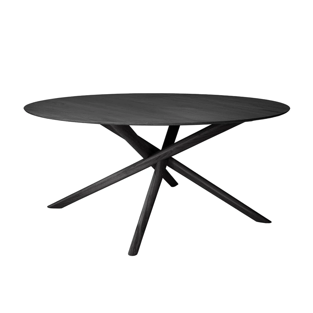 ETHNICRAFT MIKADO ROUND DINING TABLE – OAK BLACK | ,449.00