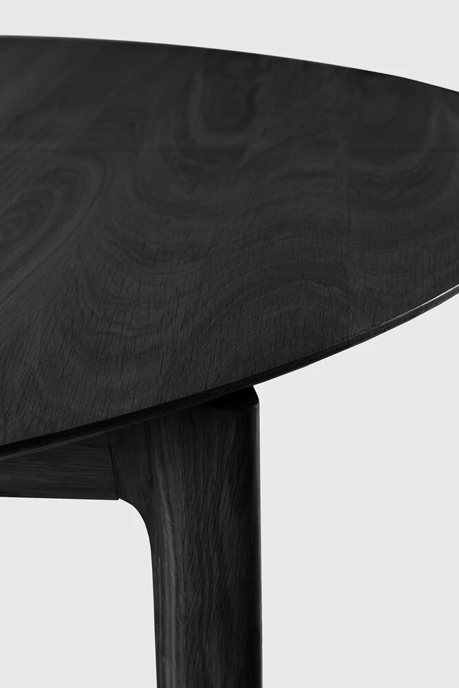ETHNICRAFT BOK ROUND EXTENDABLE DINING TABLE - OAK BLACK | $5,419.00 - Image 3