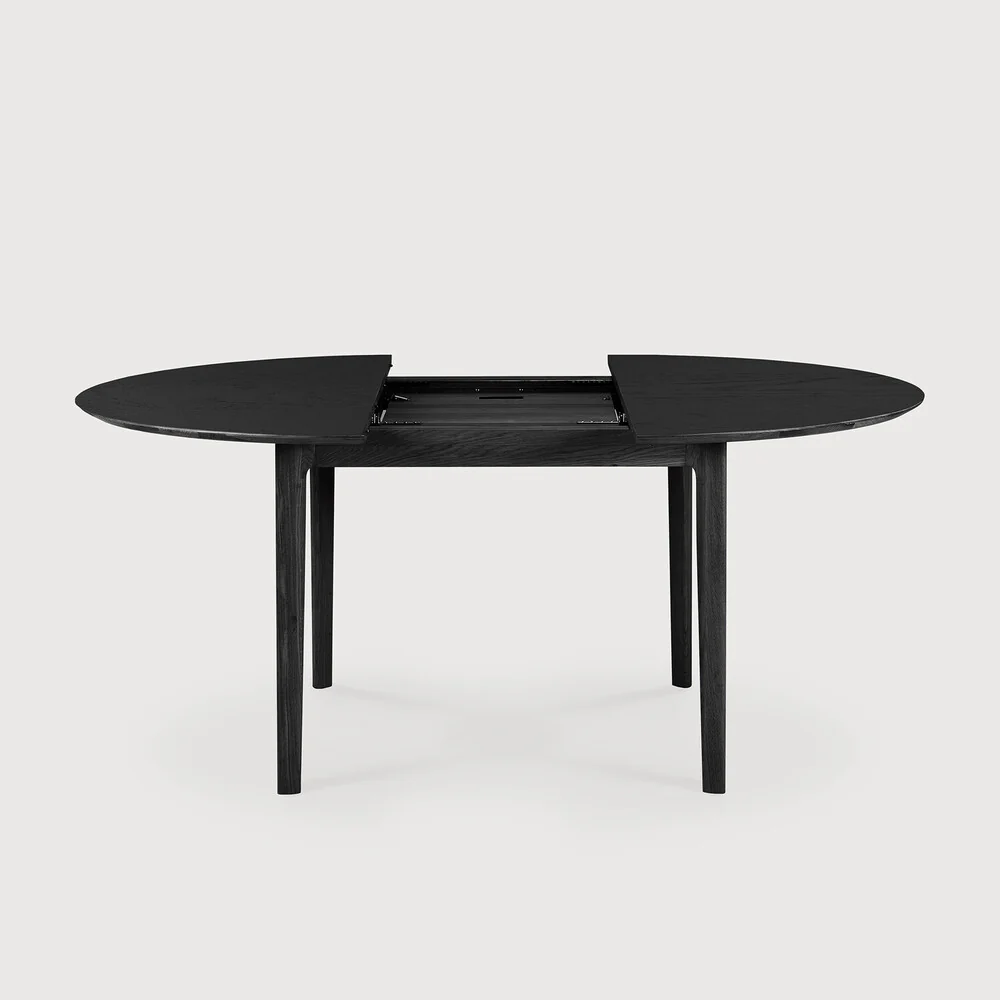 ETHNICRAFT BOK ROUND EXTENDABLE DINING TABLE - OAK BLACK | $5,419.00 - Image 2