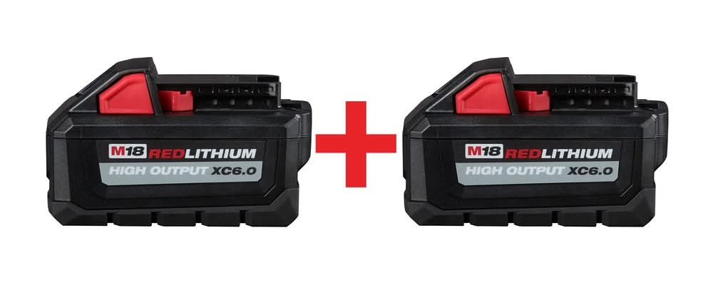 Milwaukee 48-11-1865 M18 REDLITHIUM HIGH OUTPUT XC 6.0Ah Battery, 2-Pack (PROMO) - Image 1