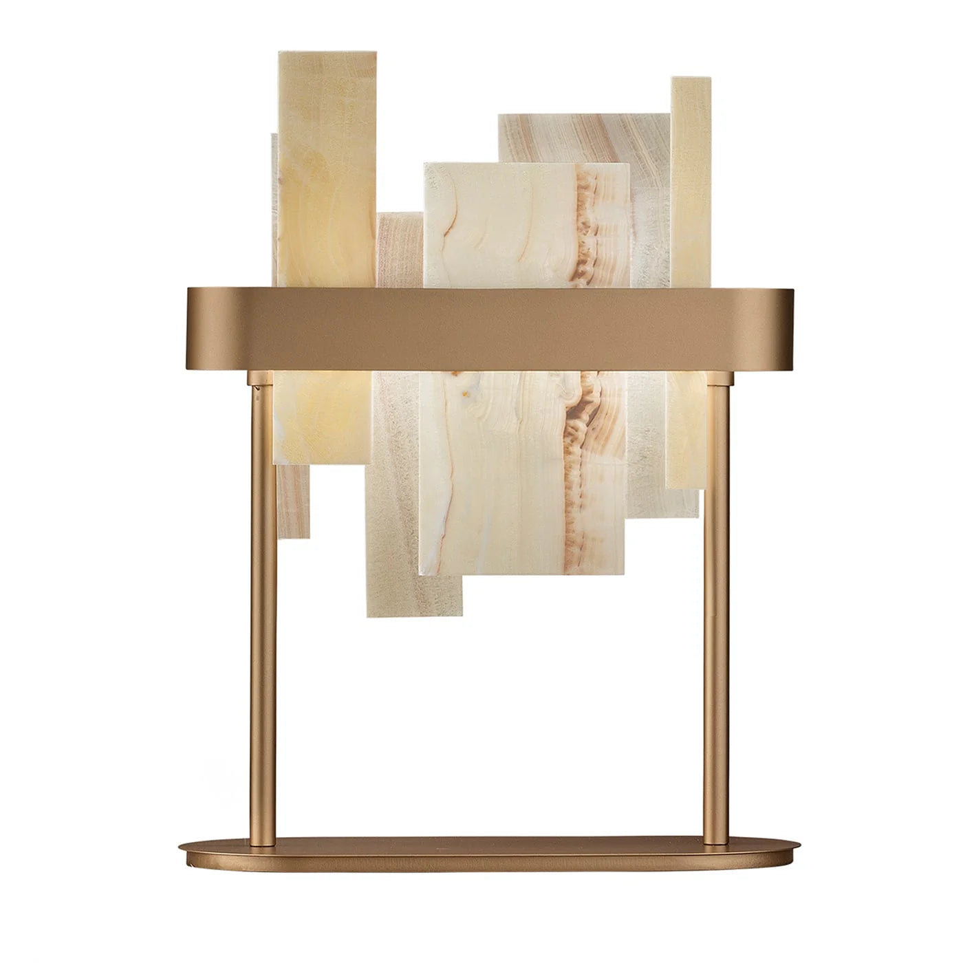 MASIERO | HONICE ONYX MARBLE AND GOLD FINISH METAL TABLE LAMP #2 | ,330.00