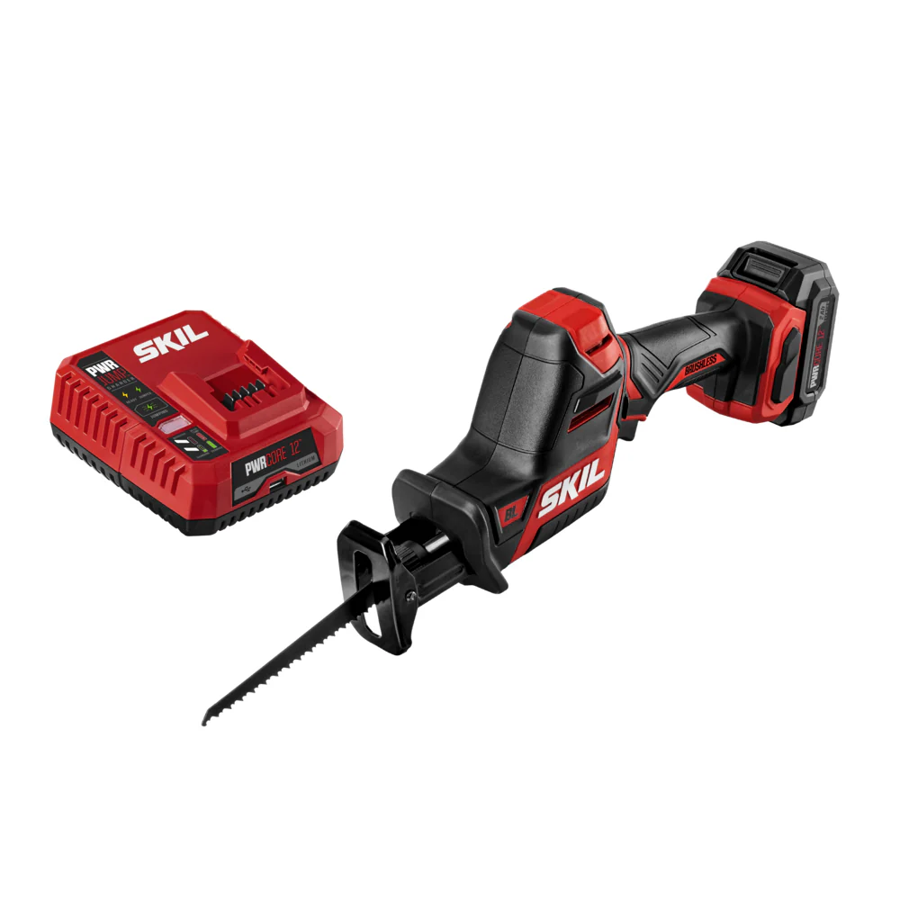 RS582802 PWRCORE 12 Brushless 12V Compact Reciprocating Saw with Battery and PWR JUMP Charger