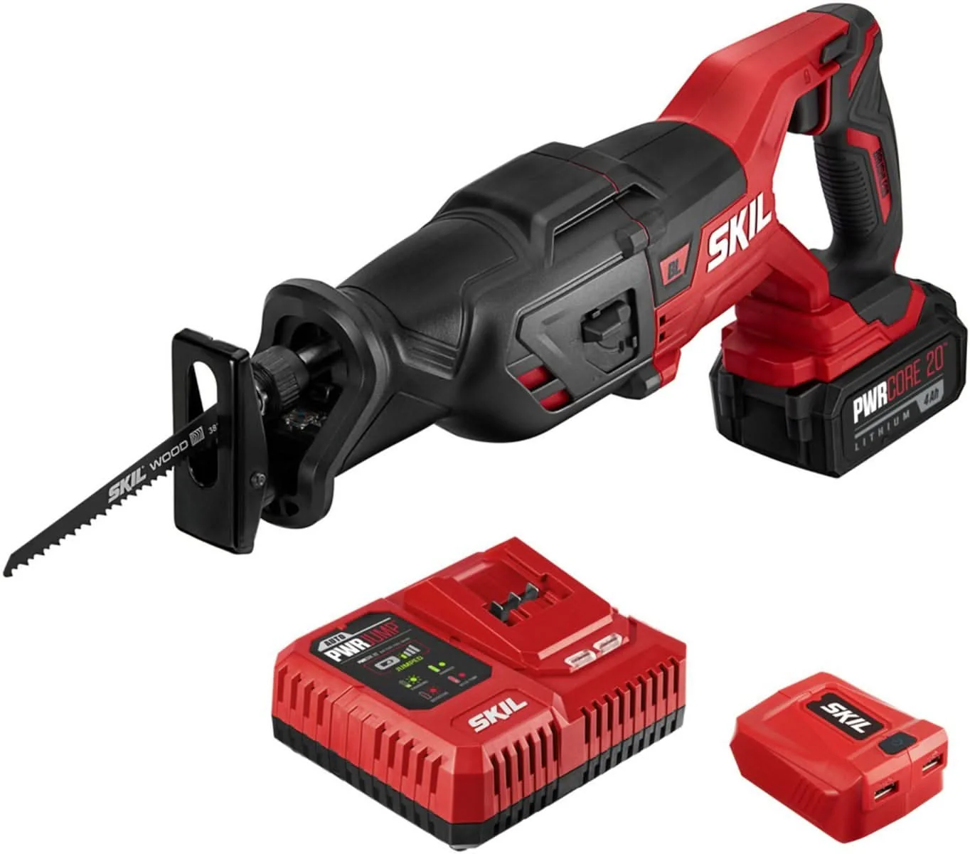 SKIL RS5884-1A PWRCore 20 Brushless 20V Reciprocating Saw Kit with 4.0Ah Battery and PWR JUMP Charger - Image 2