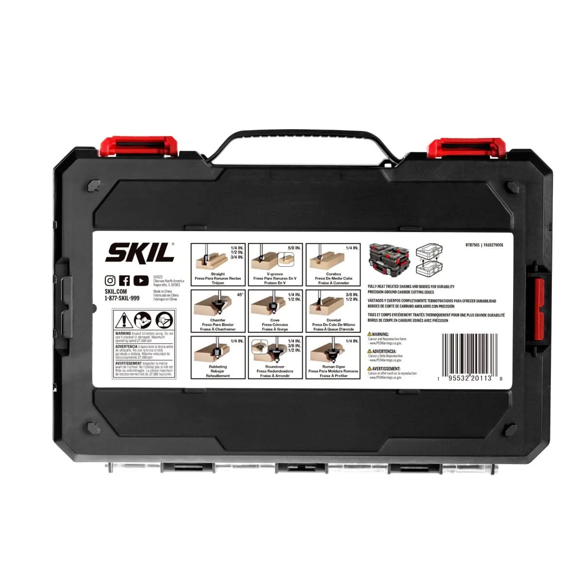 SKIL RTB7501 15 Pc. Carbide-Tipped Router Bit Set - Image 2