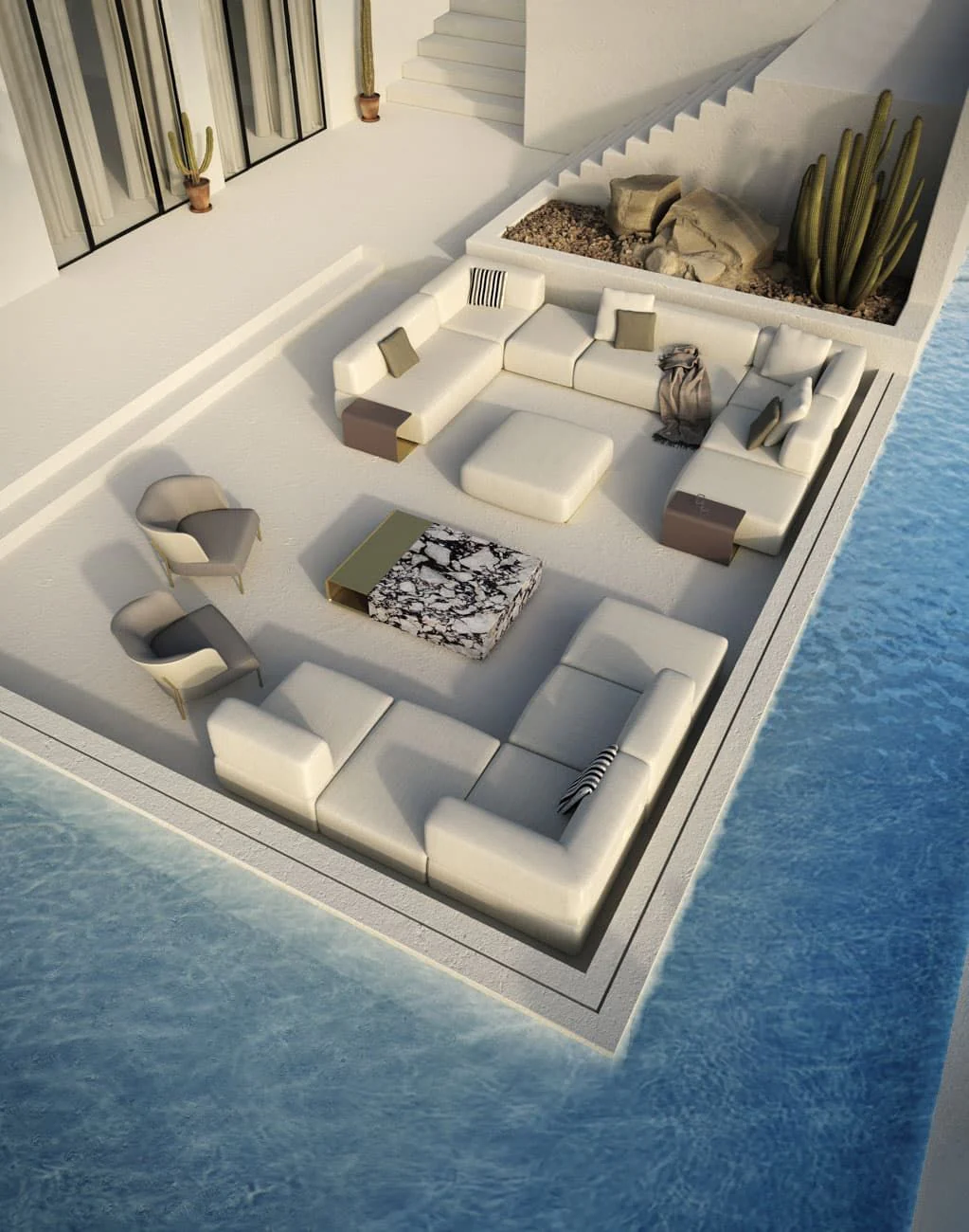 OUTDOOR SANTORINI SOFA | $32,488.00 - Image 2