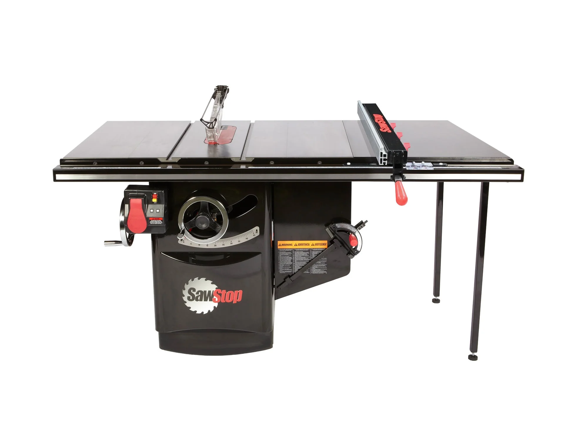Sawstop ICS31230-TGI236 Industrial 3HP, 1ph, 230v Cabinet Saw with 36” Industrial T-Glide Rip Fence, Rails & Extension Table