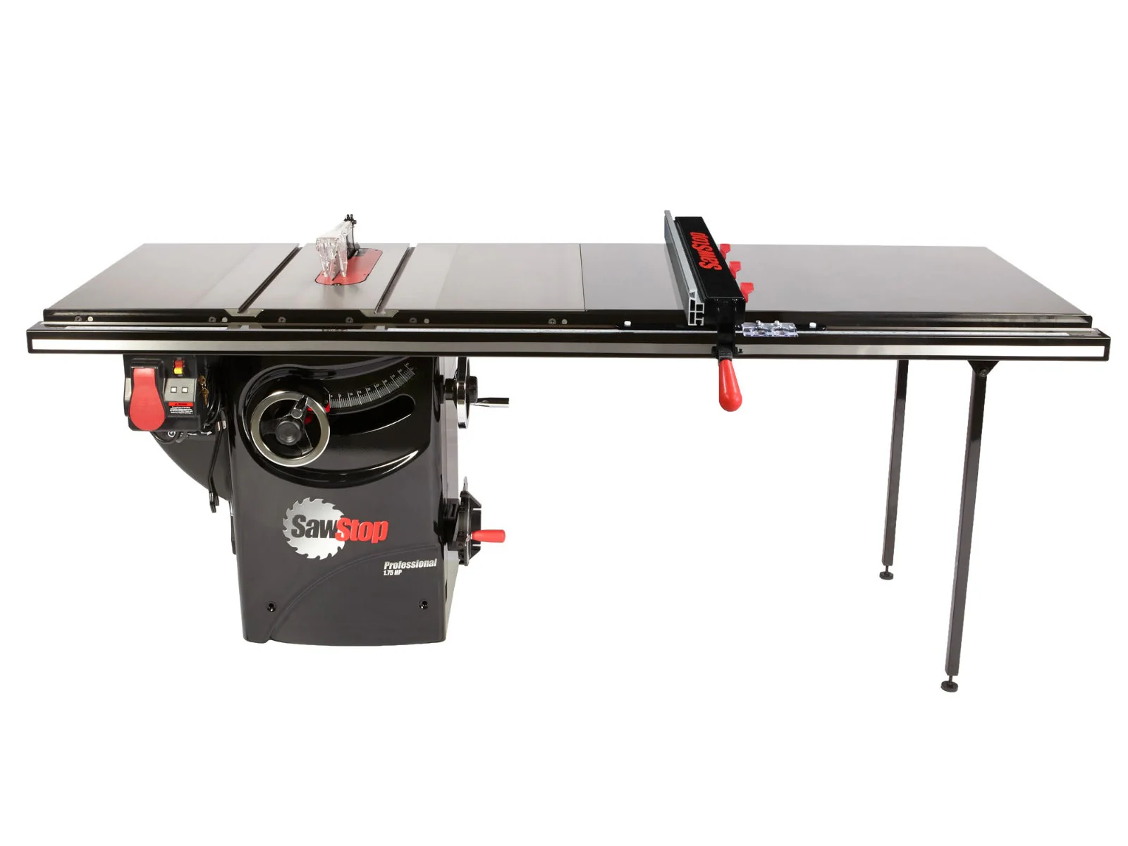 Sawstop PCS175-ATGP52 Professional 1.75HP Cabinet Saw with 52” Professional T-Glide Advance Rip Fence, Rails & Extension Table