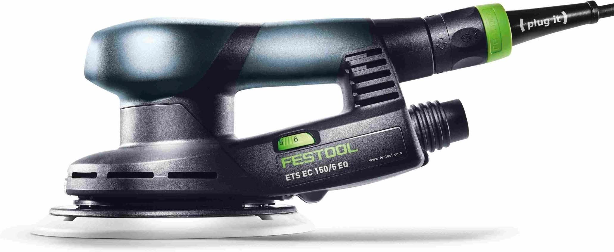 Festool ETS EC 150/5 EQ 150mm (6") Compact Finish Sander Set w/ Granat Abrasive Value Set Systainer - Image 2